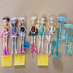 MONSTER HIGH DOLLS LOT_1 Draculaura 2 Abbey Bominable 3 Lagoona Blue